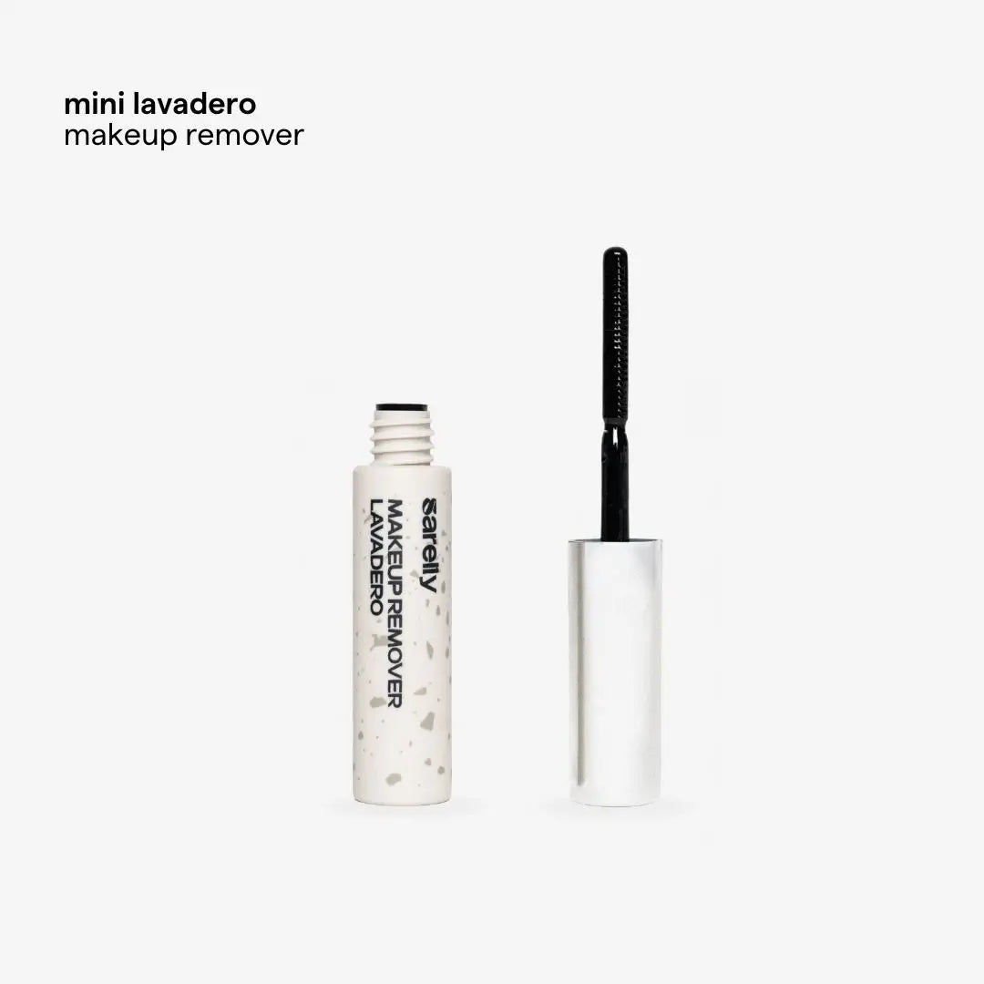 Lavadero Mini Makeup Remover tube with the remover wand displayed beside it