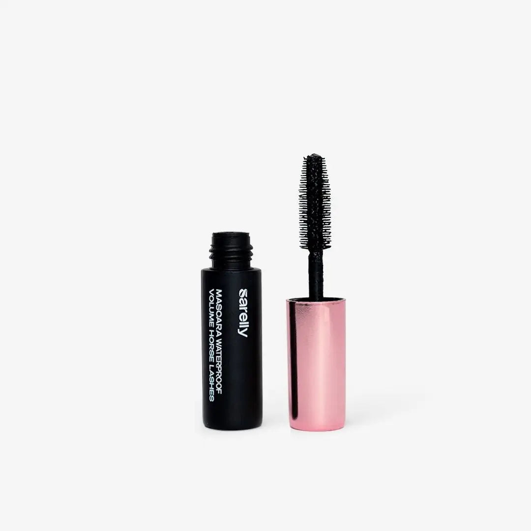 Horse Lashes (volumizing) Waterproof Mascara by SARELLY in black packaging 